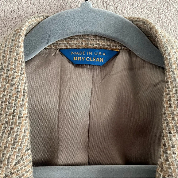 Vintage Pendleton Suede & Tweed Sport Coat/Suit Jacket/Blazer-Tan/Beige-Men’s 44 - Picture 11 of 14